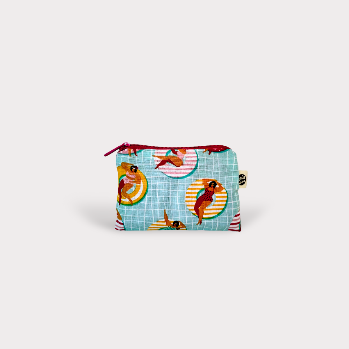 Coin Purse . Ladies Swimming Ring. Fabric