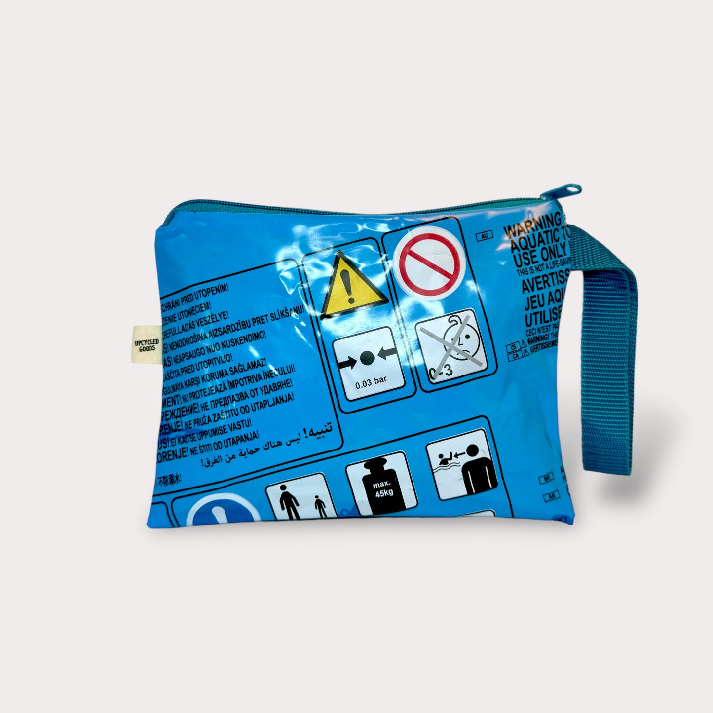 Large Pouch . Blue Palm. Pool Toy