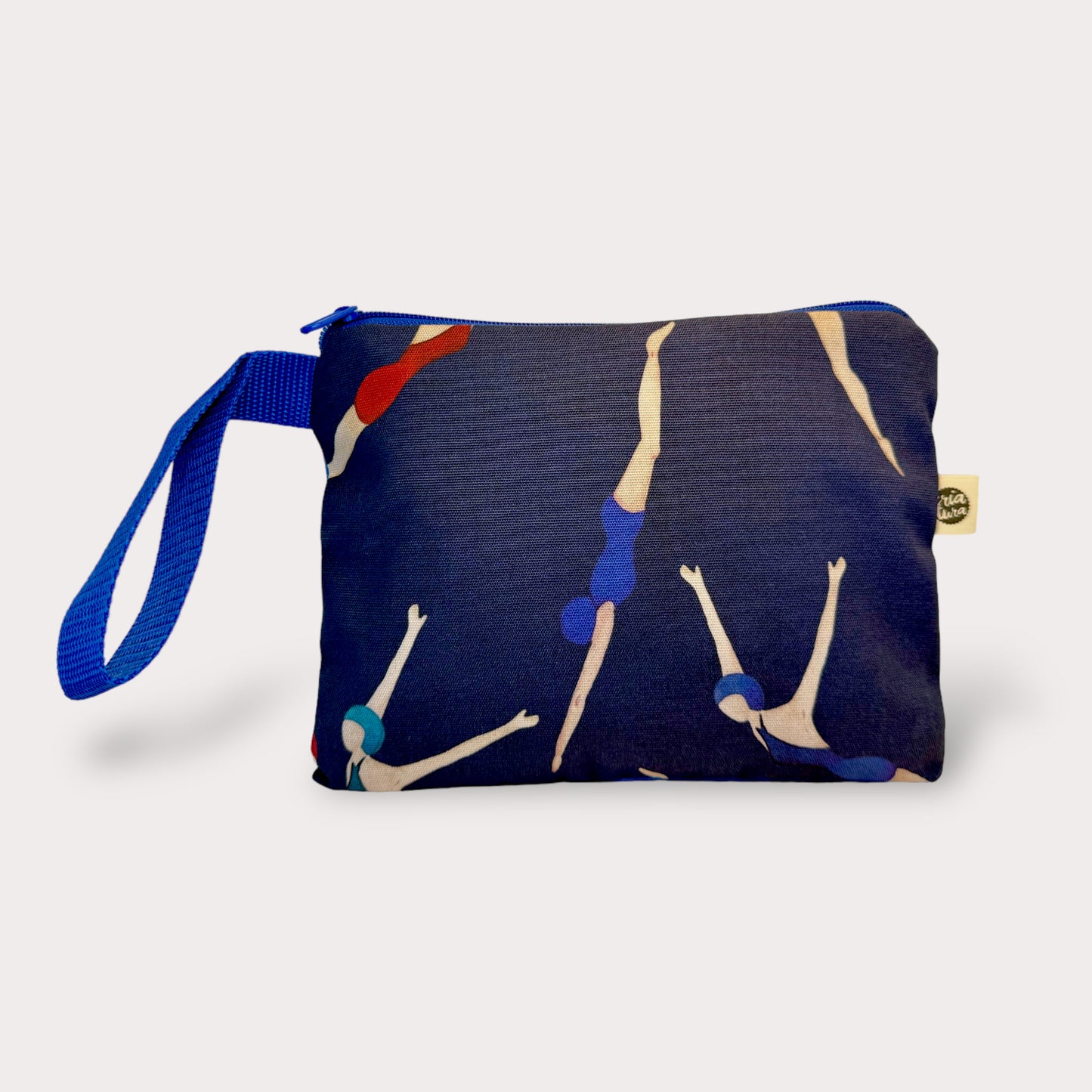 Large Pouch . High Diver. Blue. Fabric