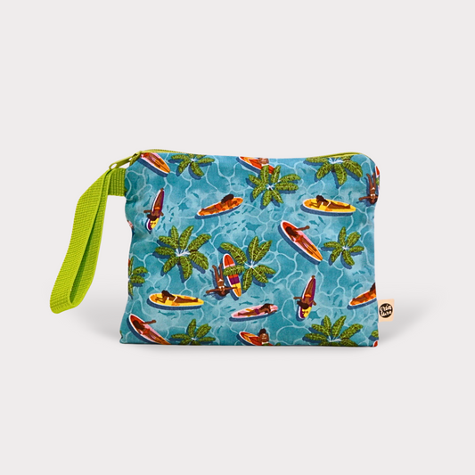 Large Pouch . Surfersworld. Fabric