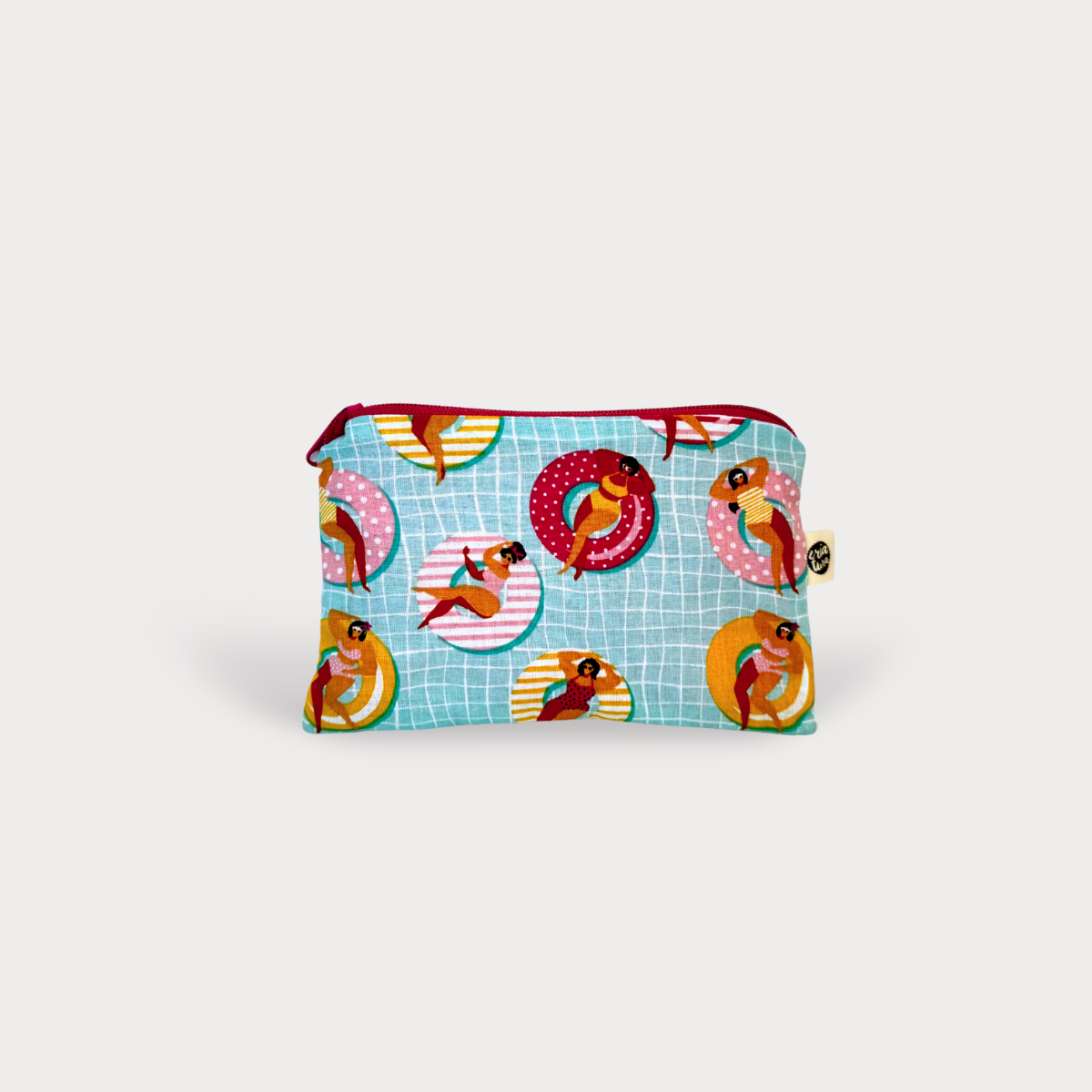 Small Pouch . Ladies Swimming Ring. Fabrics.