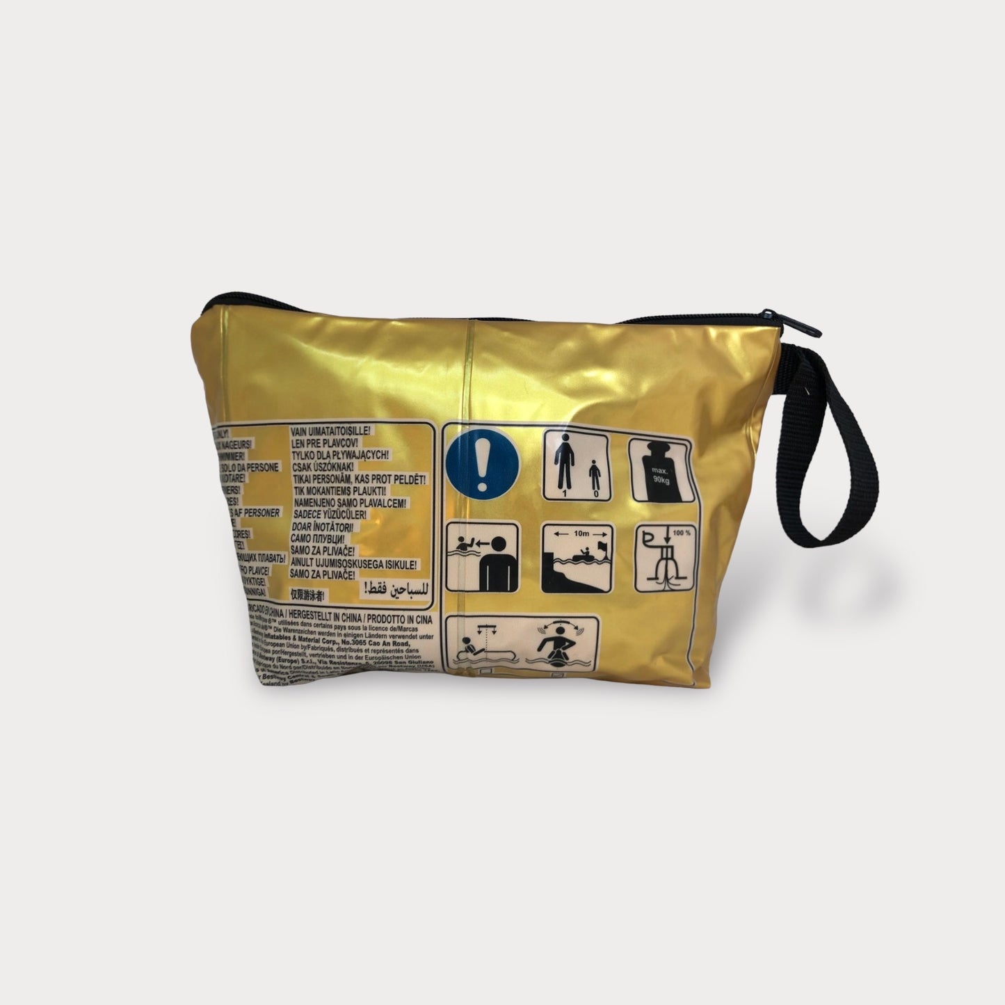 Overnight Bag . Gold. Pool Toy