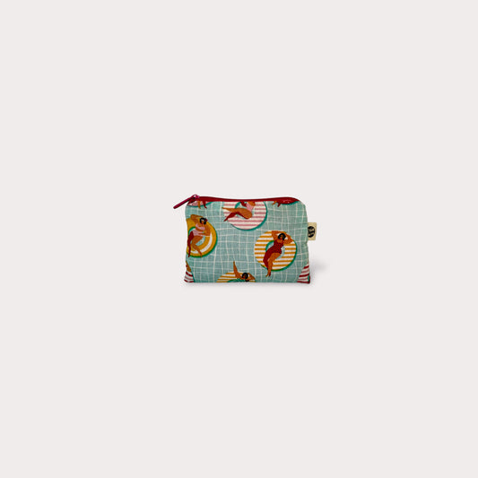 Coin Purse . Ladies Swimming Ring. Fabric