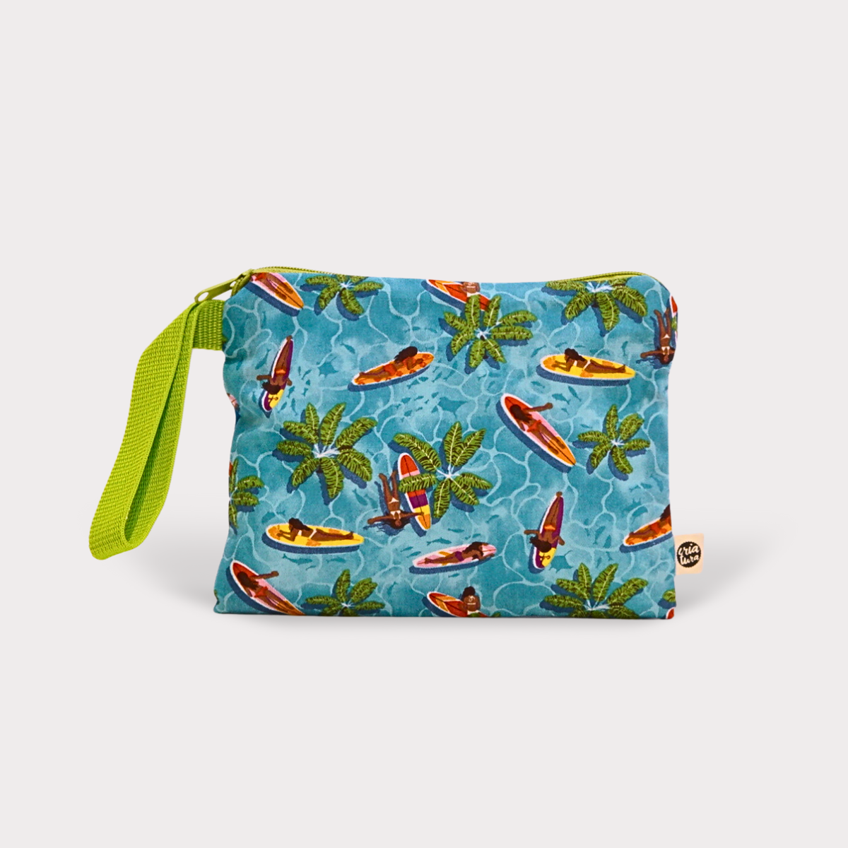 Large Pouch . Surfersworld. Fabric