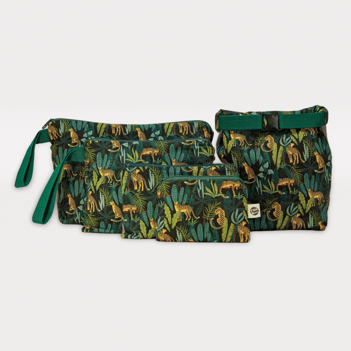 Large Pouch . Cheetahs. Fabric