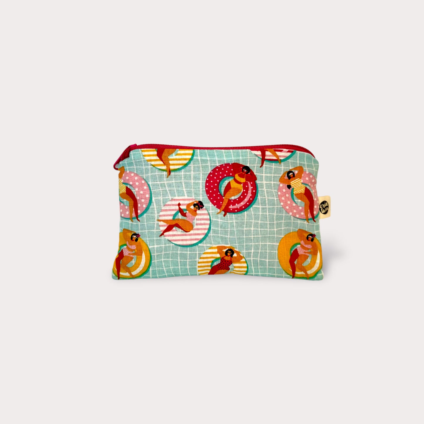 Small Pouch . Ladies Swimming Ring. Fabrics.