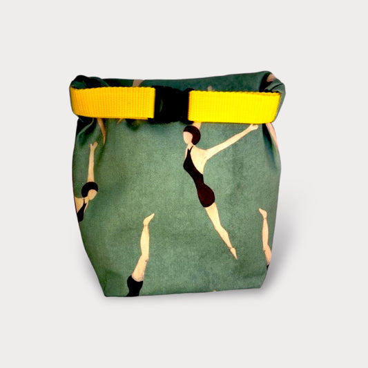 Bikini Bag . High Diver Green. Fabric