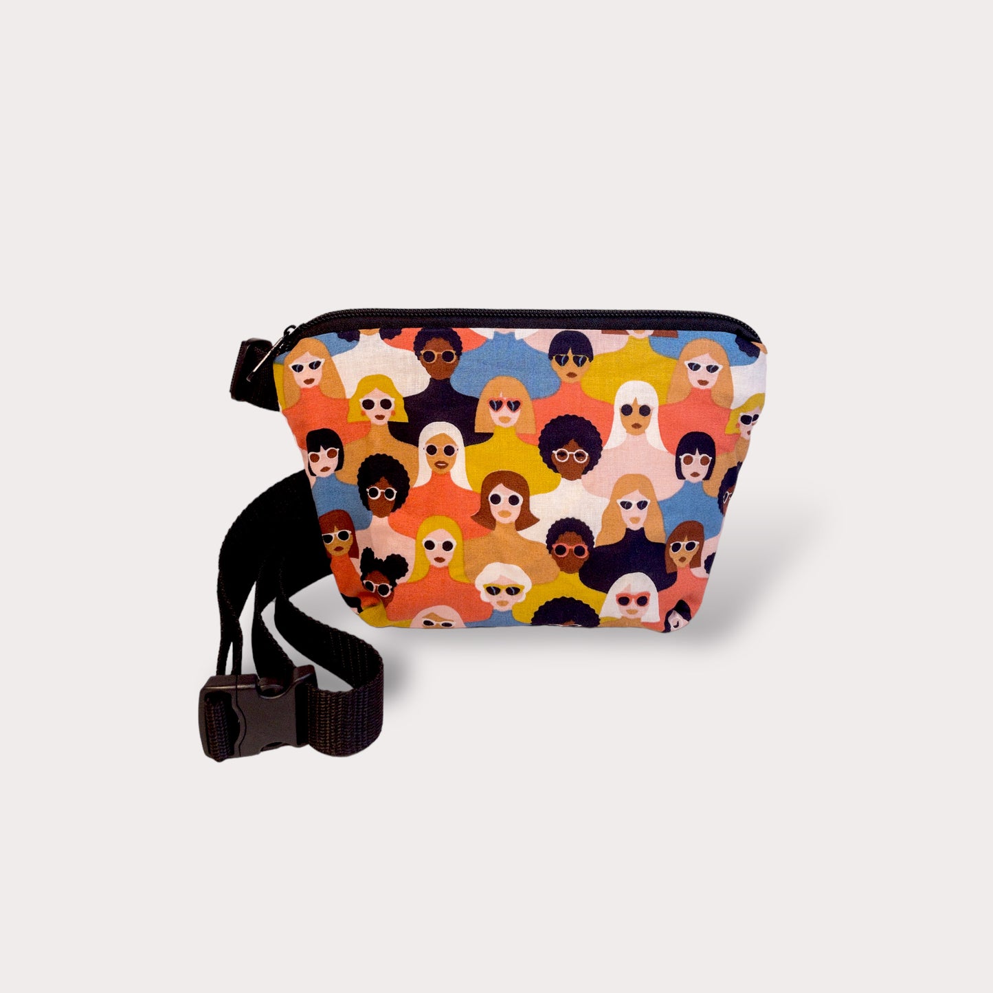 Small Hip Bag .  All the Women. Fabric