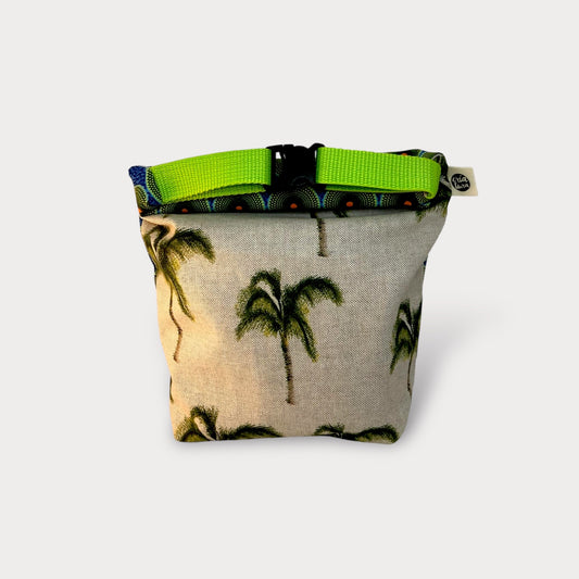 Bikini Bag . Palms. Fabric