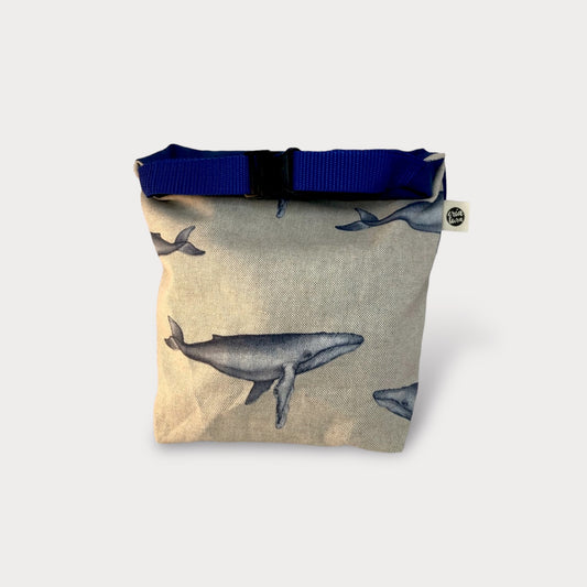 Bikini Bag . Whales Fabric